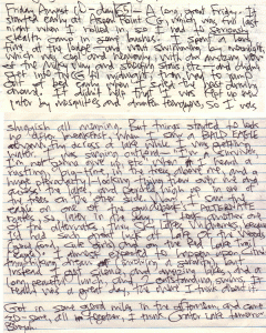 PCT diary entry - August 10, 2001